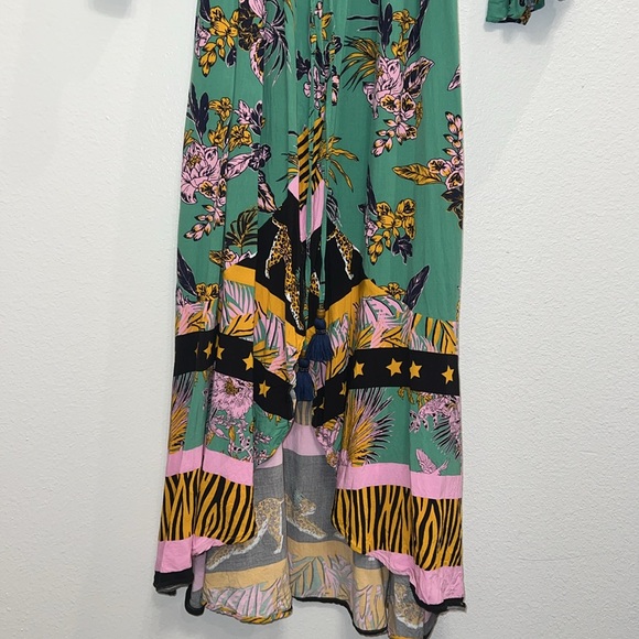 Maaji Herbaceous Moonbow Green Floral Maxi Dress Coverup - Picture 6 of 10